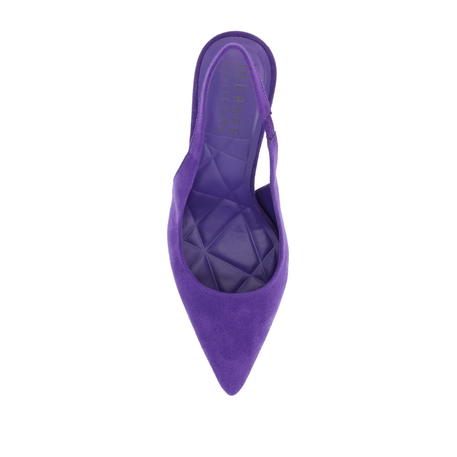 ELENNEY SLINGBACK STILETTO HEELS - Purple Faux Suede - Image 6