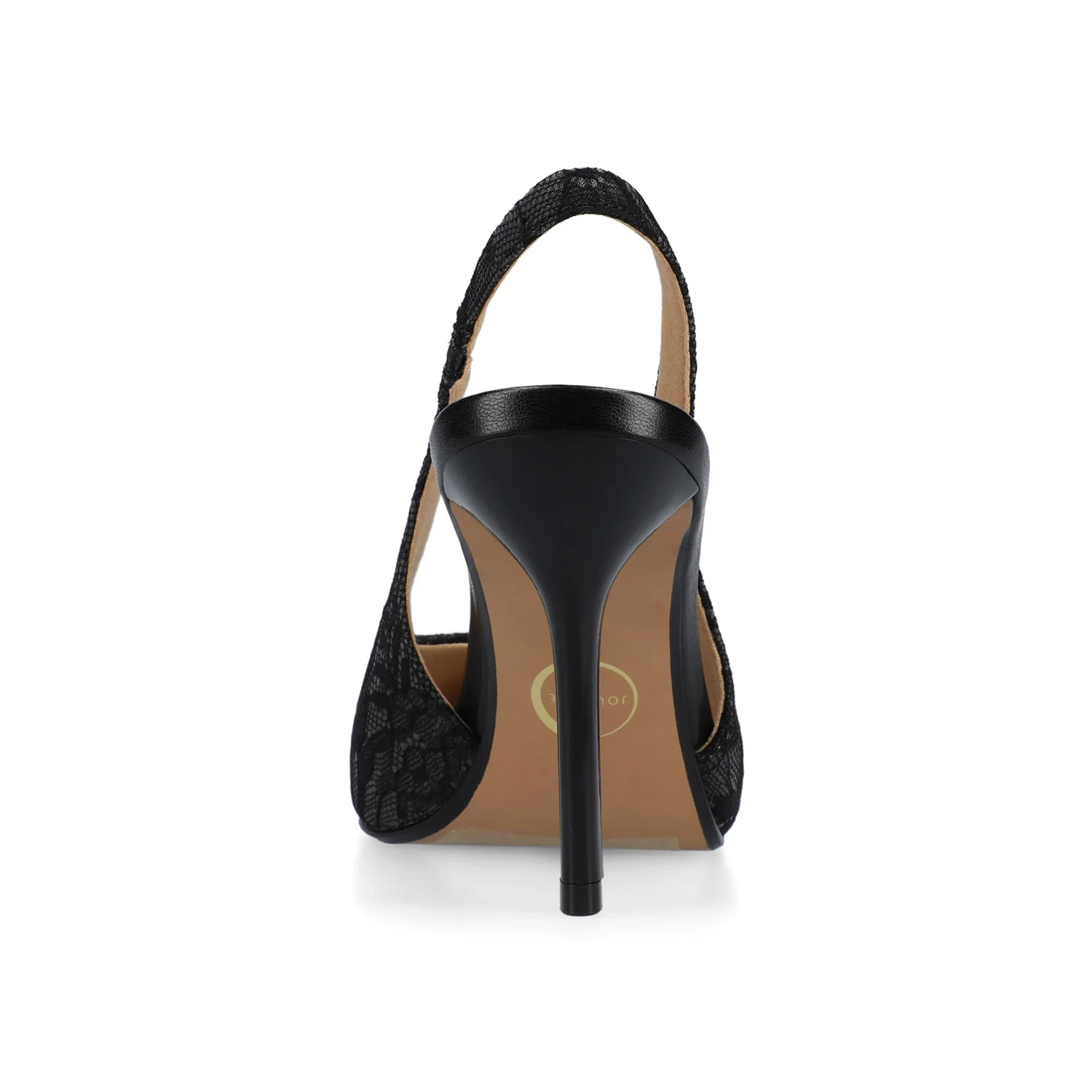 ELENNEY SLINGBACK STILETTO HEELS IN STATEMENT - Black Lace - Image 6