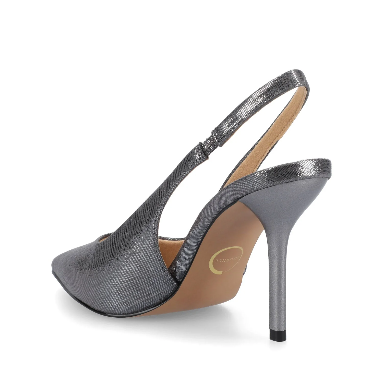 ELENNEY SLINGBACK STILETTO HEELS IN STATEMENT - Pewter - Image 3