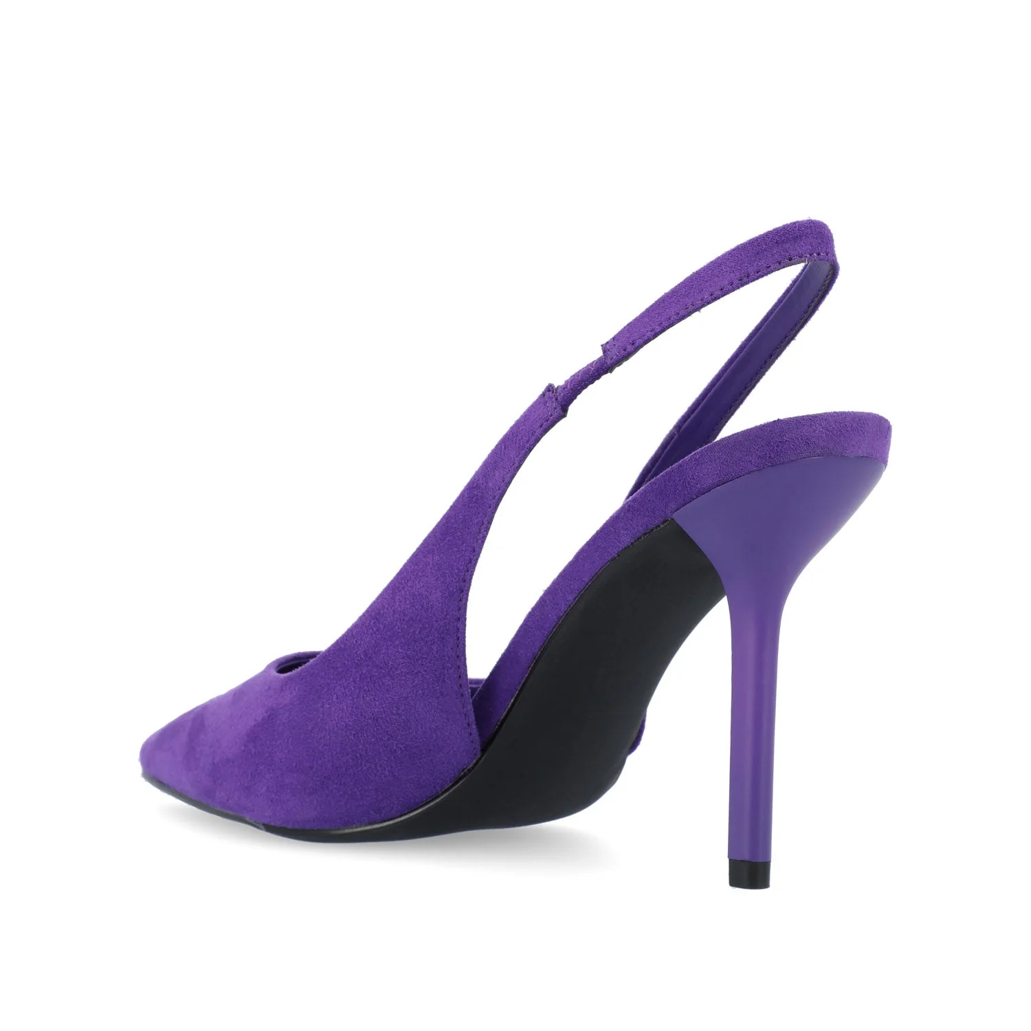 ELENNEY STILETTO HEELS IN WIDE - Purple Faux Suede - Image 4