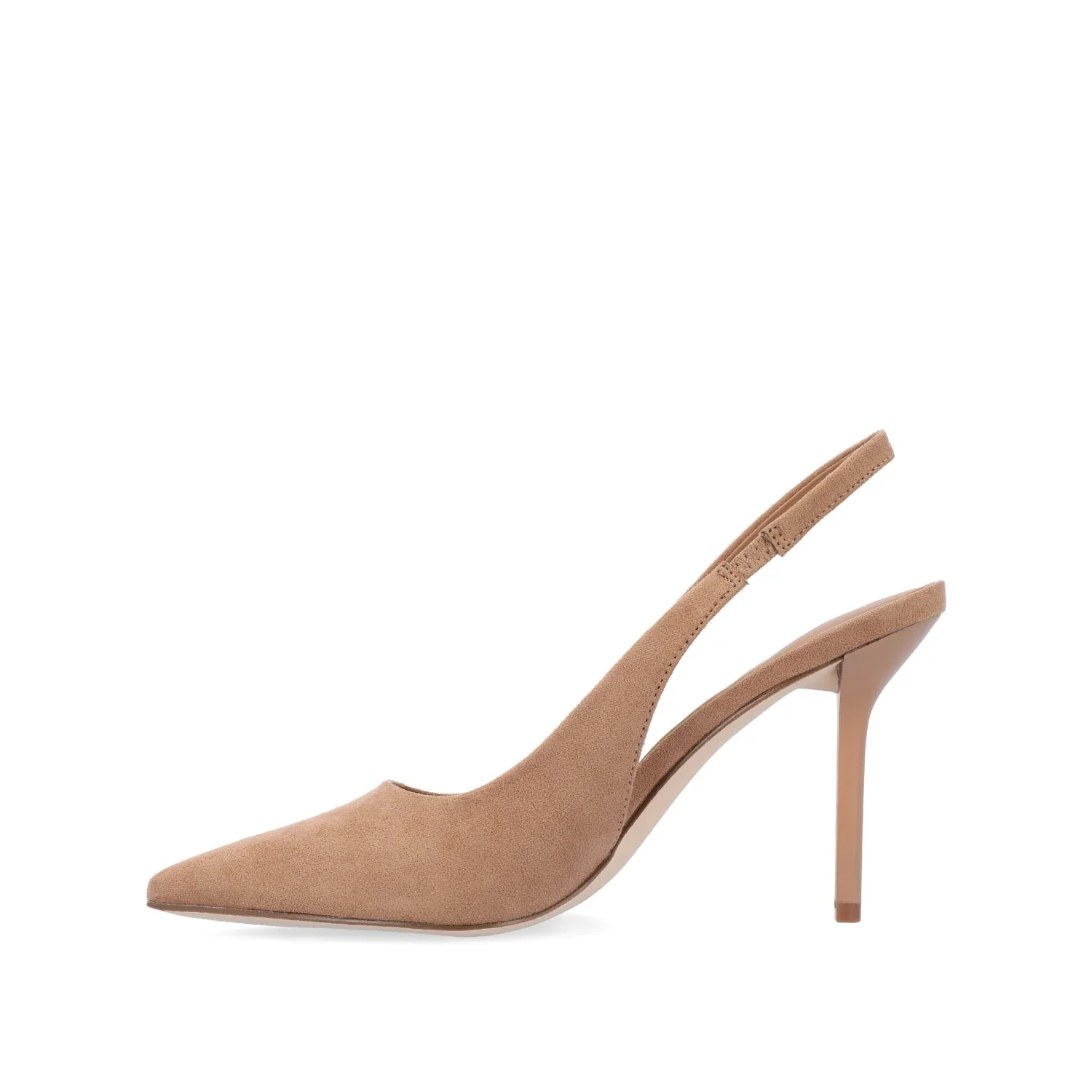 ELENNEY STILETTO HEELS IN WIDE - Tan Faux Suede - Image 3