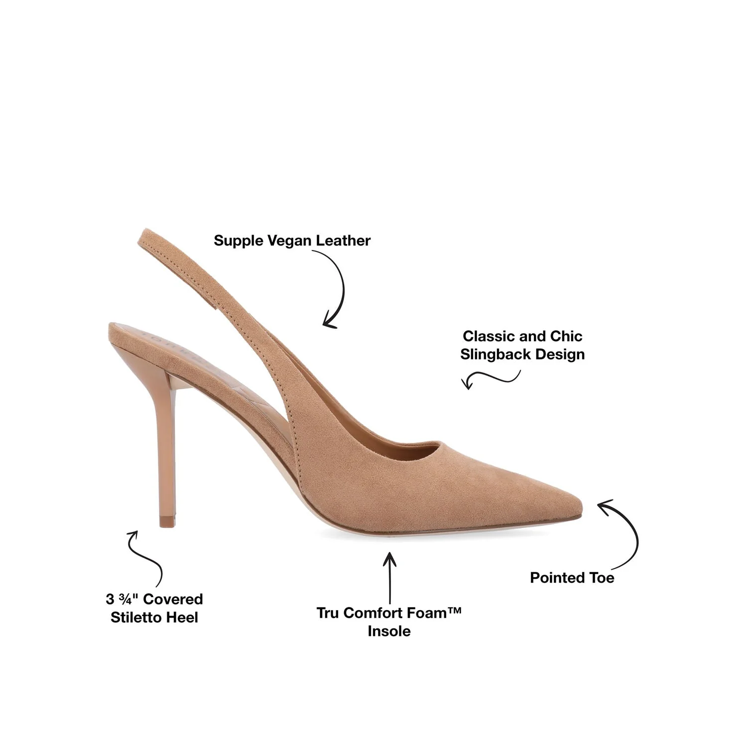 ELENNEY STILETTO HEELS IN WIDE - Tan Faux Suede - Image 9