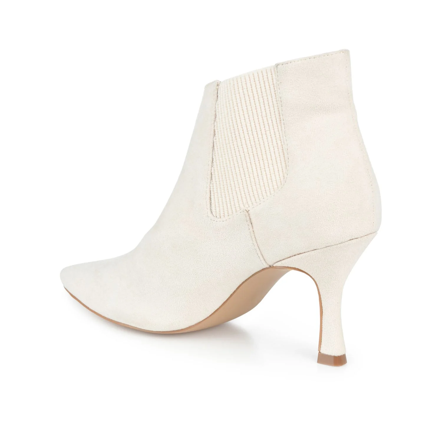ELITTA CHELSEA BOOTIES IN FAUX SUEDE - Ivory - Image 4