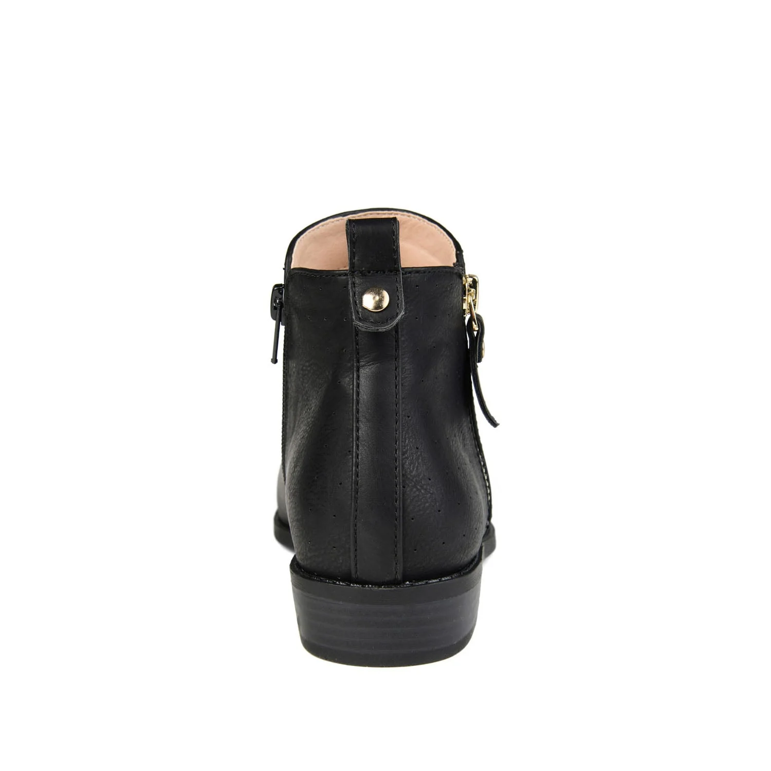 ELLIS ZIP UP BOOTIE IN VEGAN LEATHER - Black - Image 7