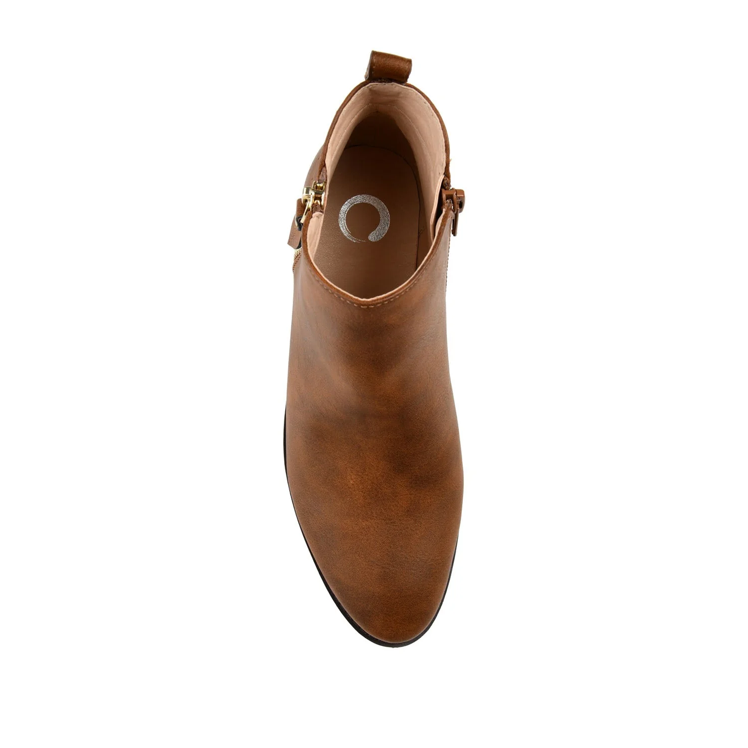 ELLIS ZIP UP BOOTIE IN VEGAN LEATHER - Brown - Image 6