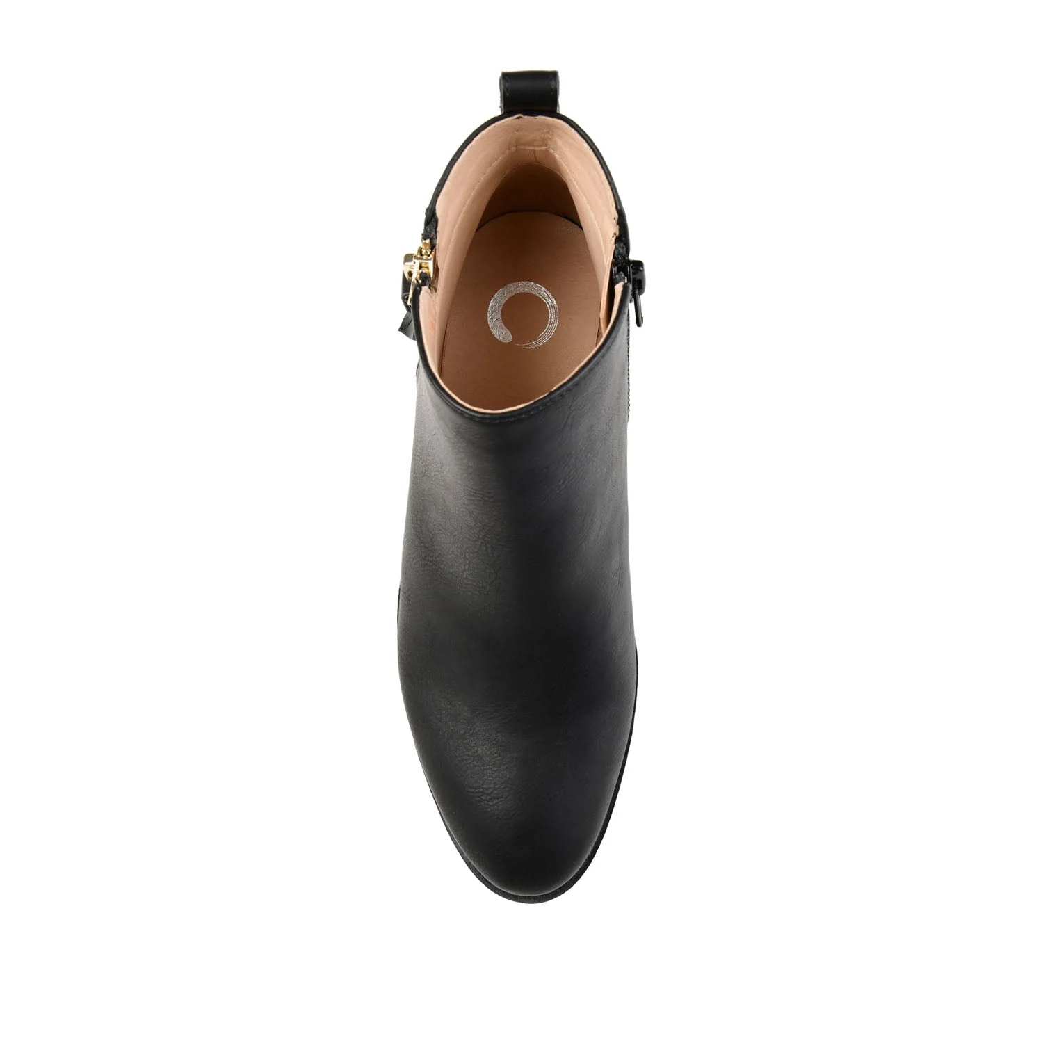 ELLIS ZIP UP VEGAN LEATHER BOOTIES IN WIDE - Black - Image 6