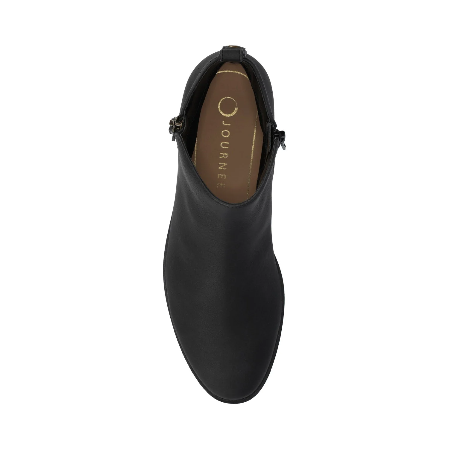 ELLIS ZIP UP VEGAN LEATHER BOOTIES IN WIDE - Vintage Black - Image 4