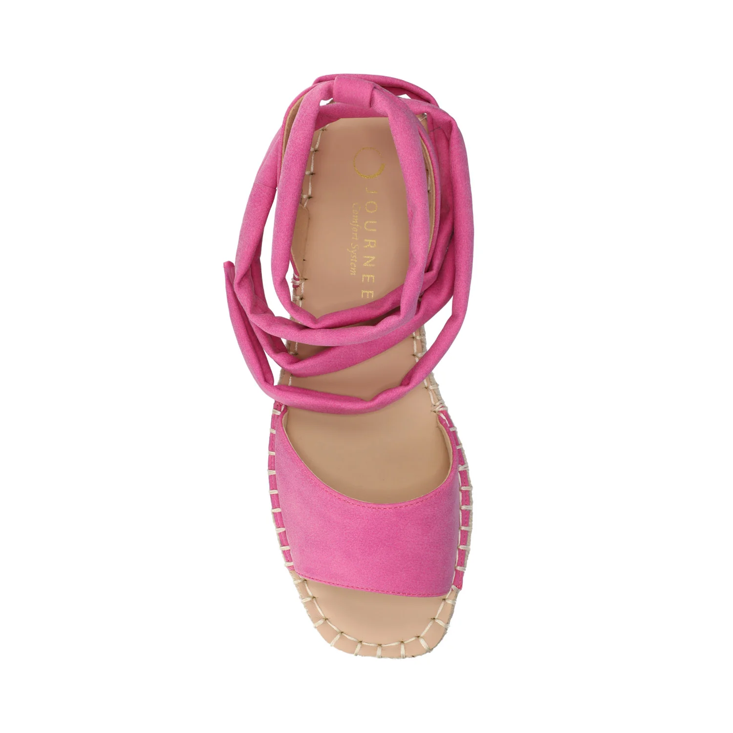 EMELIE MULTI STRAP ESPADRILLE SANDALS - Hot Pink - Image 4
