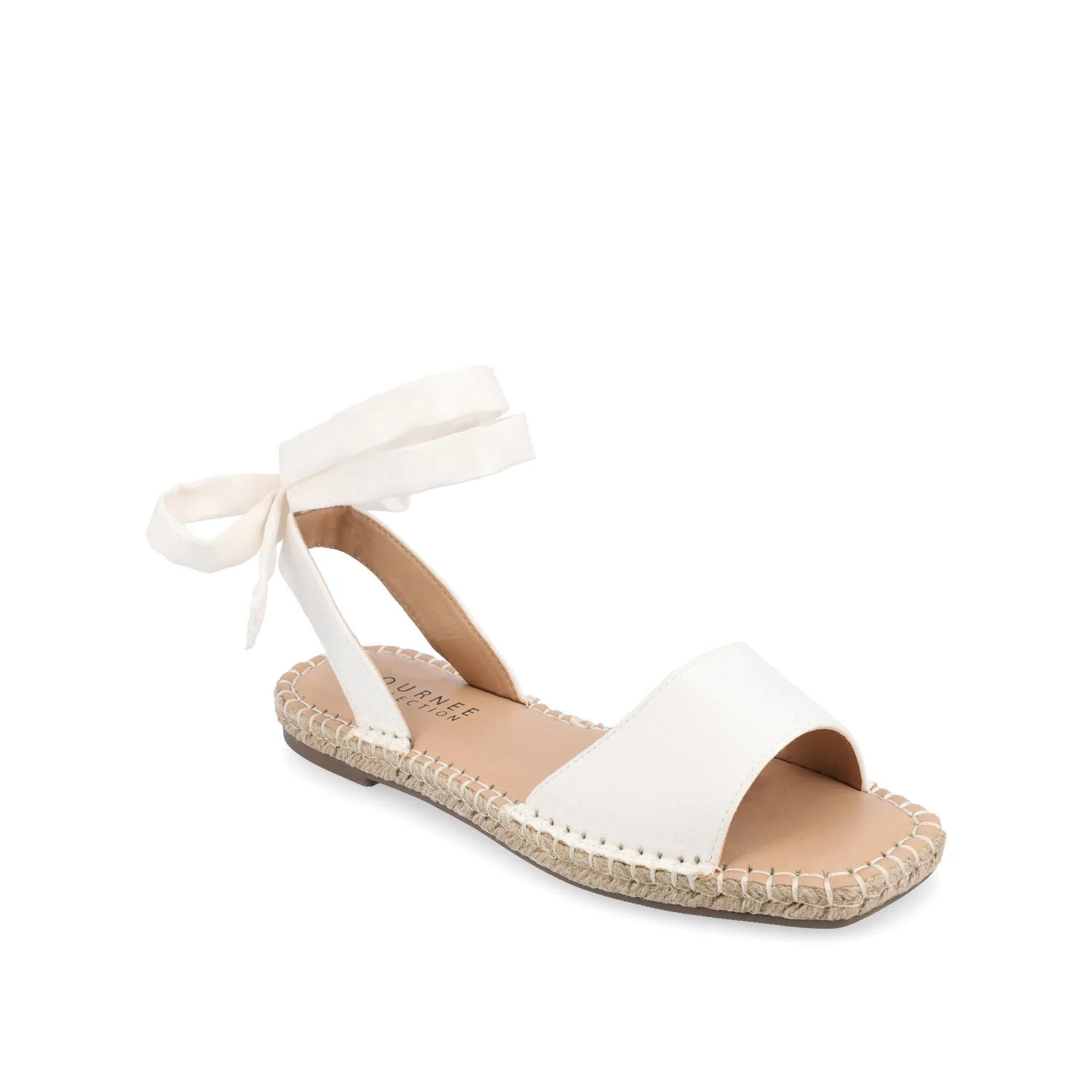EMELIE ESPADRILLE SANDALS IN WIDE - White - Image 2