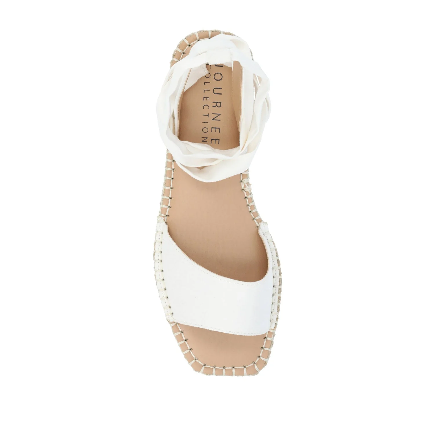 EMELIE ESPADRILLE SANDALS IN WIDE - White - Image 6
