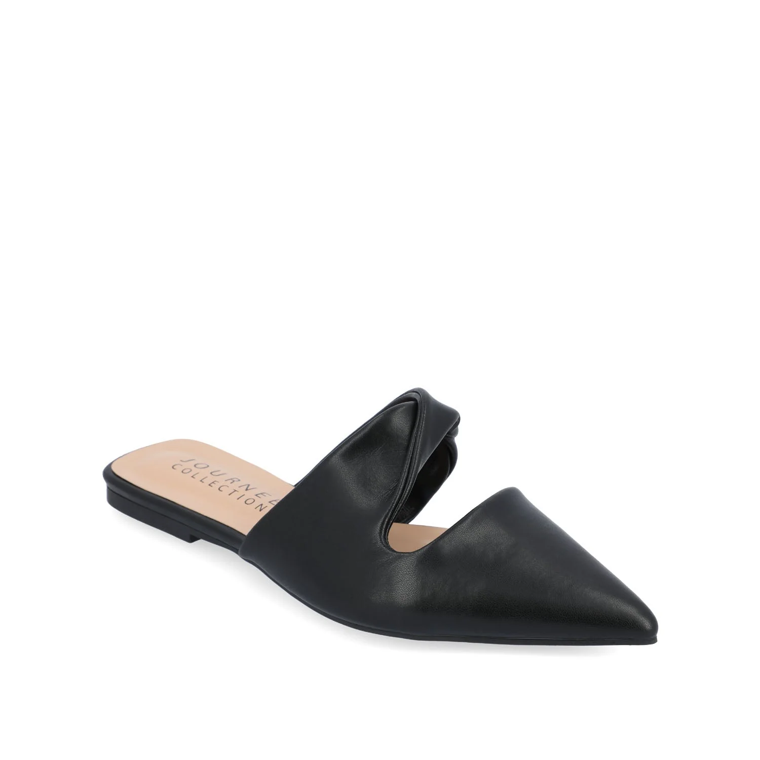 ENNISS MULE FLATS IN VEGAN LEATHER - Black - Image 2
