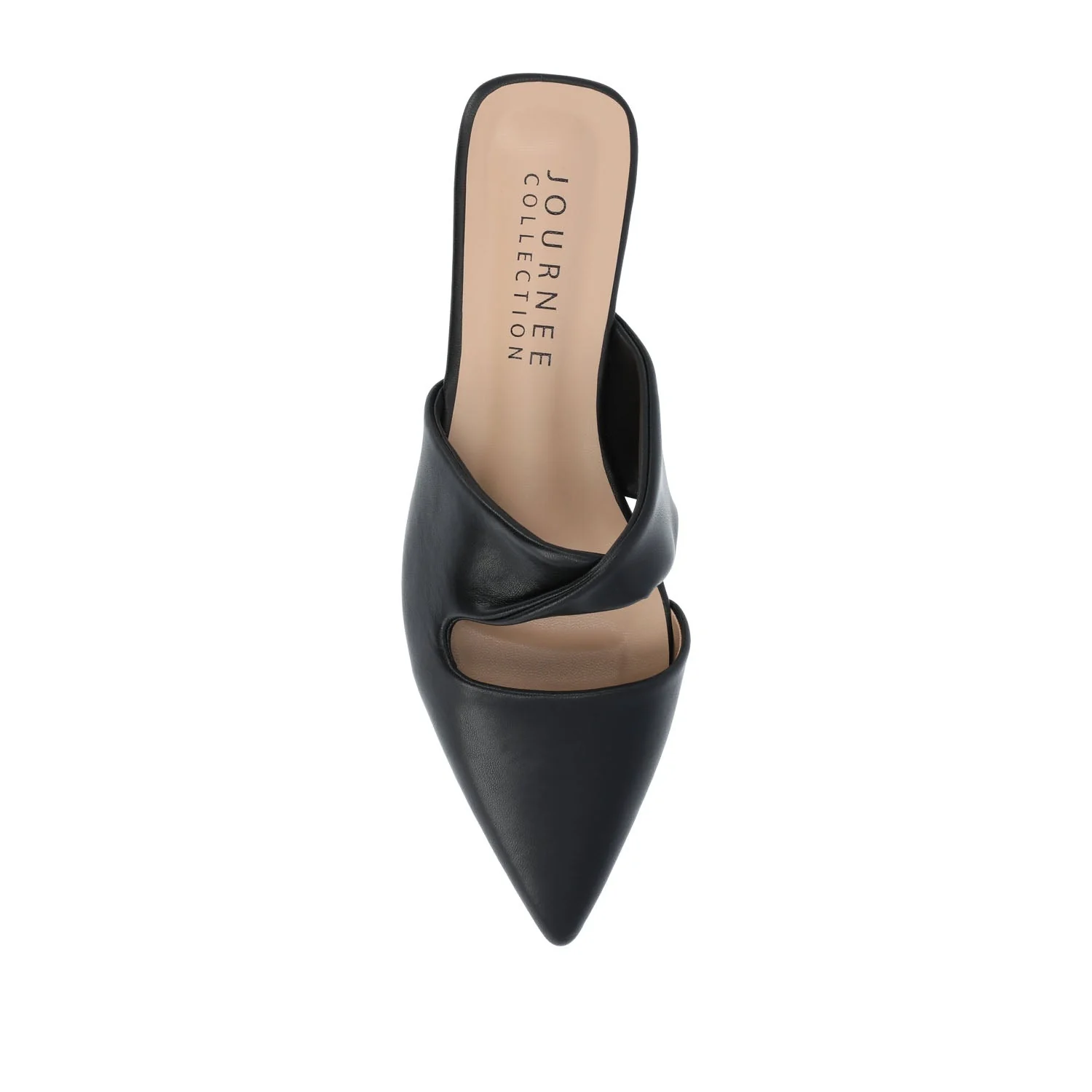 ENNISS MULE FLATS IN VEGAN LEATHER - Black - Image 6