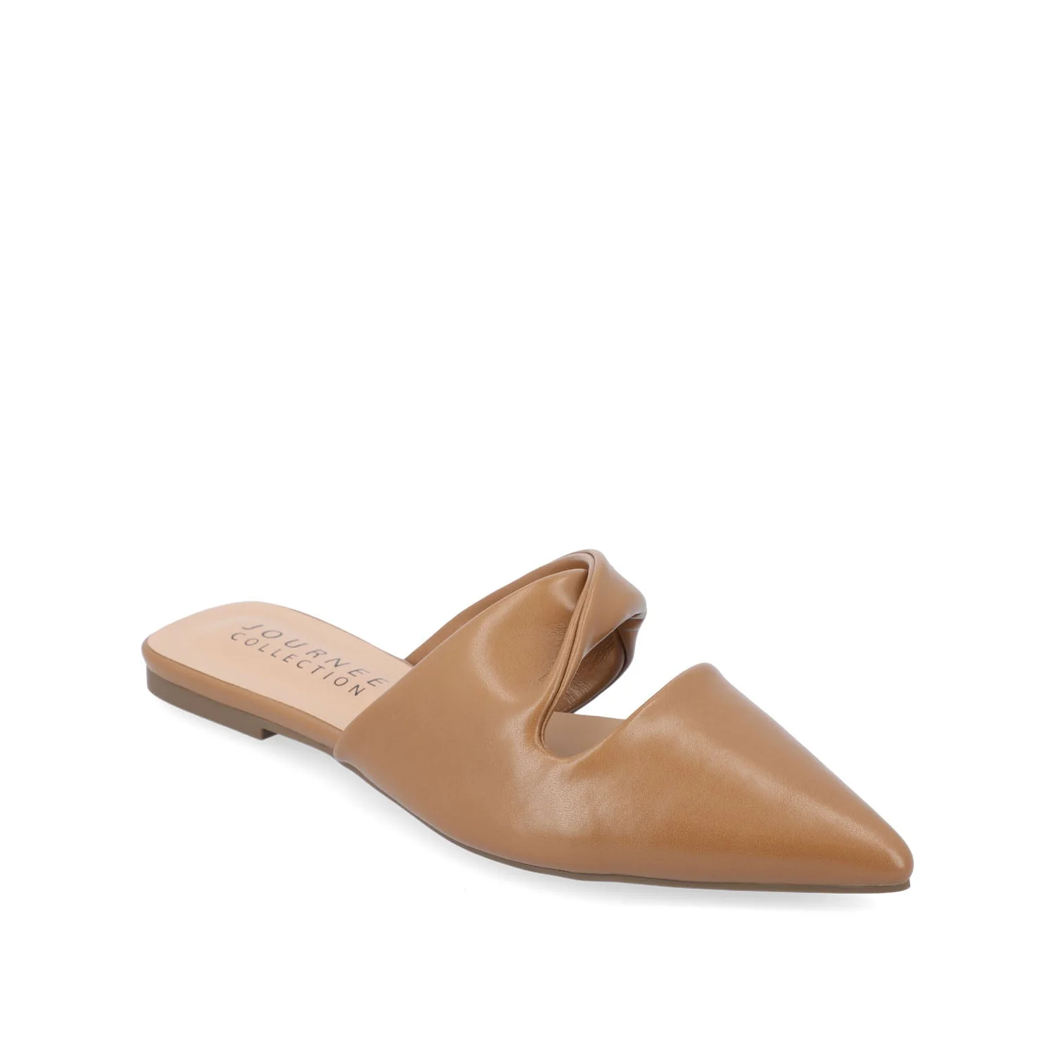 ENNISS MULE FLATS IN VEGAN LEATHER - Brown - Image 2