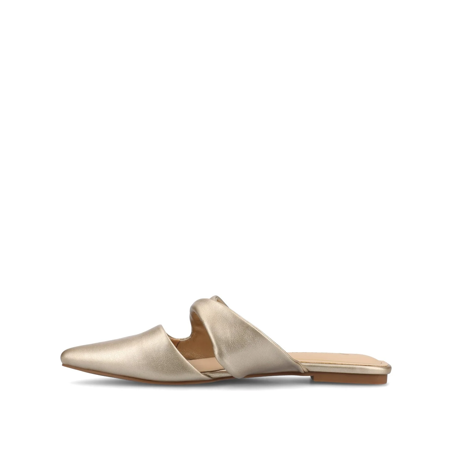 ENNISS MULE FLATS IN VEGAN LEATHER - Champagne - Image 3