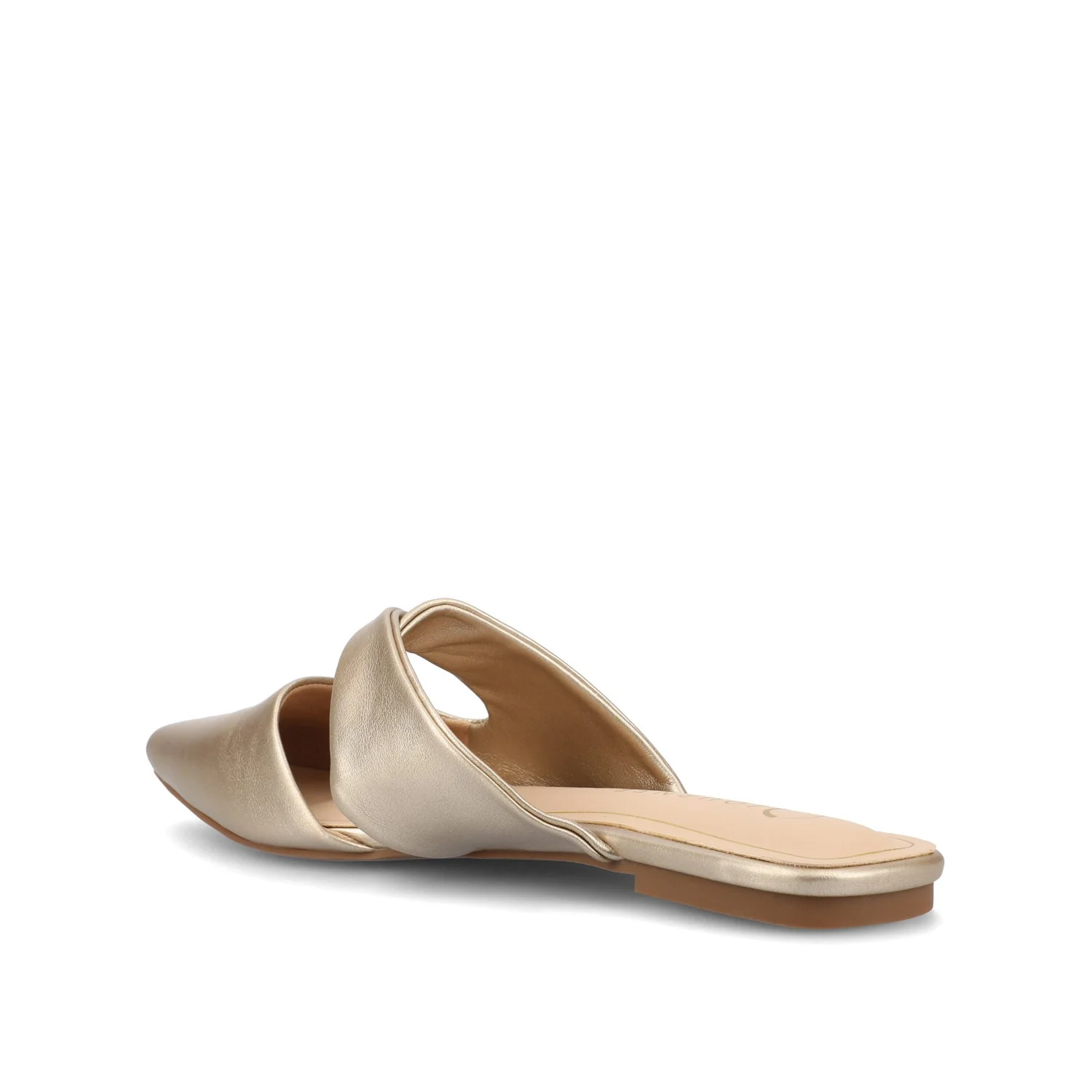 ENNISS MULE FLATS IN VEGAN LEATHER - Champagne - Image 4