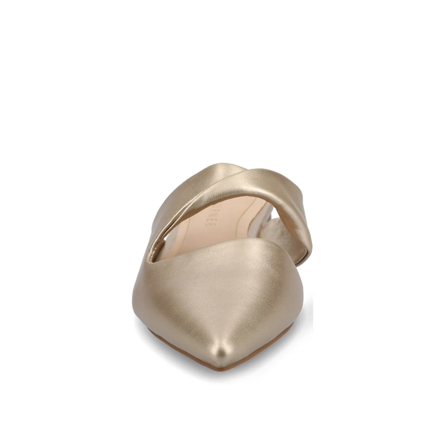 ENNISS MULE FLATS IN VEGAN LEATHER - Champagne - Image 5