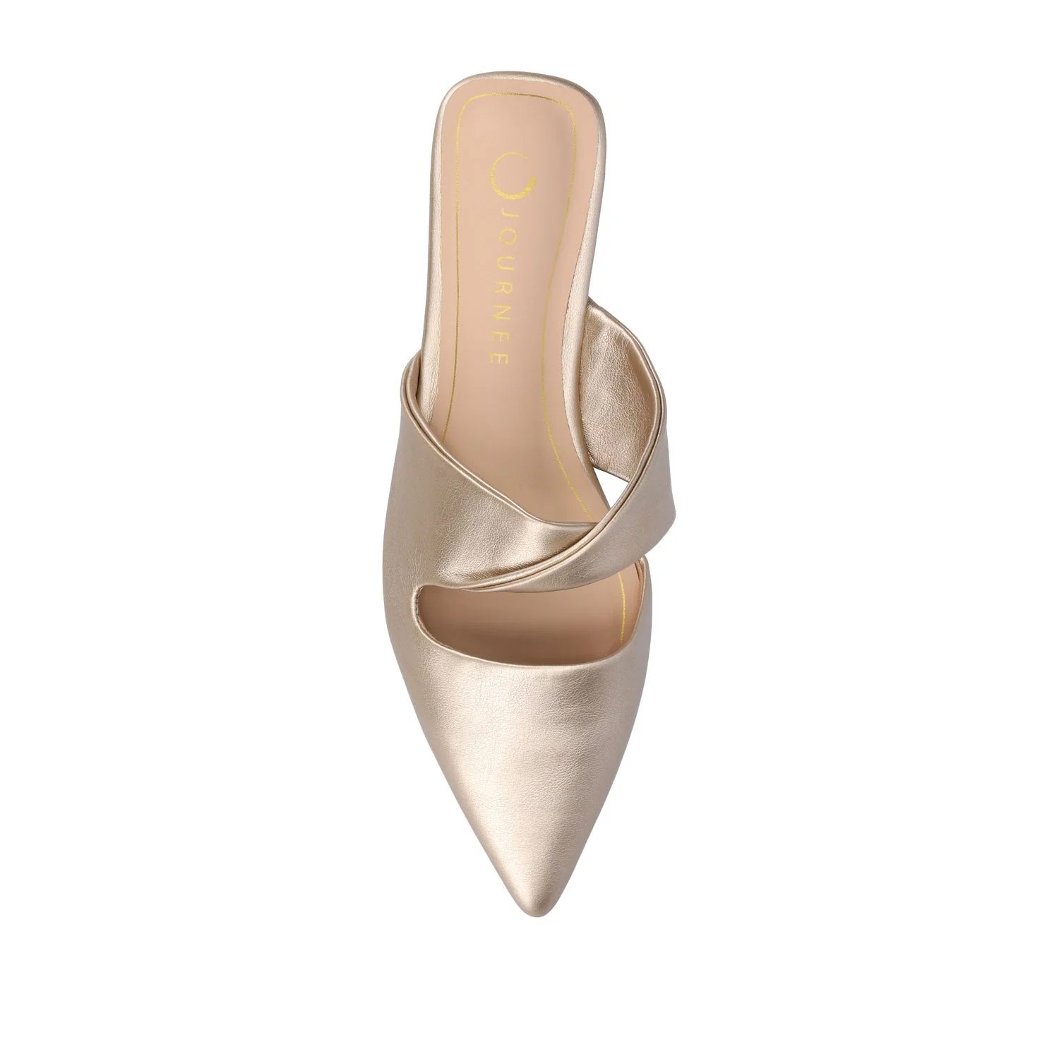 ENNISS MULE FLATS IN VEGAN LEATHER - Champagne - Image 6