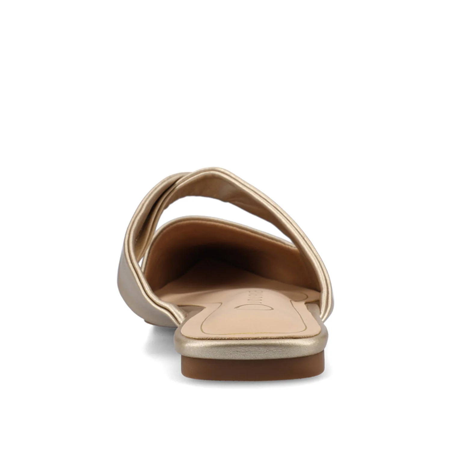 ENNISS MULE FLATS IN VEGAN LEATHER - Champagne - Image 7