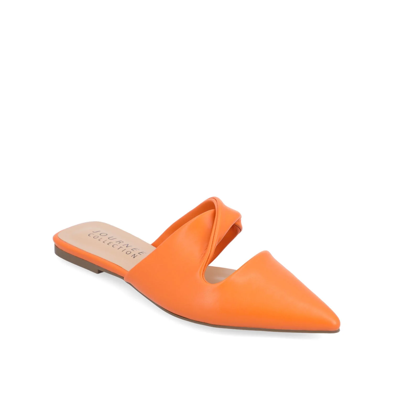 ENNISS MULE FLATS IN VEGAN LEATHER - Orange - Image 2
