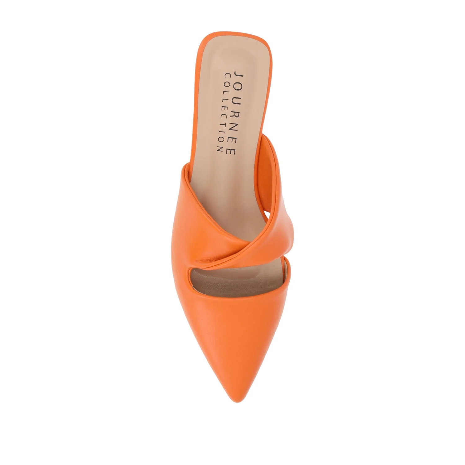 ENNISS MULE FLATS IN VEGAN LEATHER - Orange - Image 6