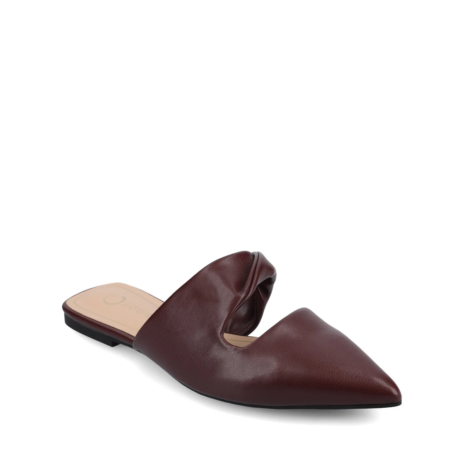 ENNISS MULE FLATS IN VEGAN LEATHER - Oxblood Nubuck - Image 2