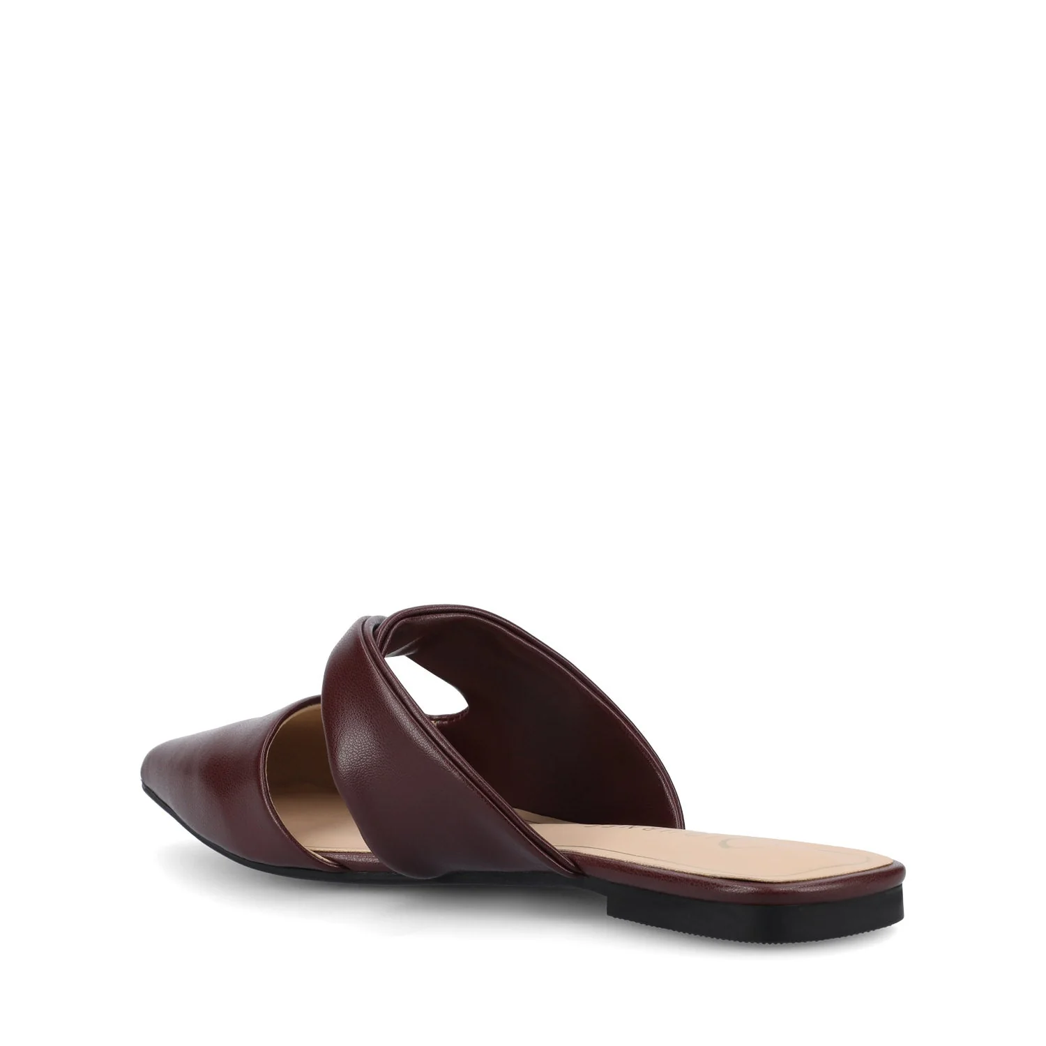 ENNISS MULE FLATS IN VEGAN LEATHER - Oxblood Nubuck - Image 3