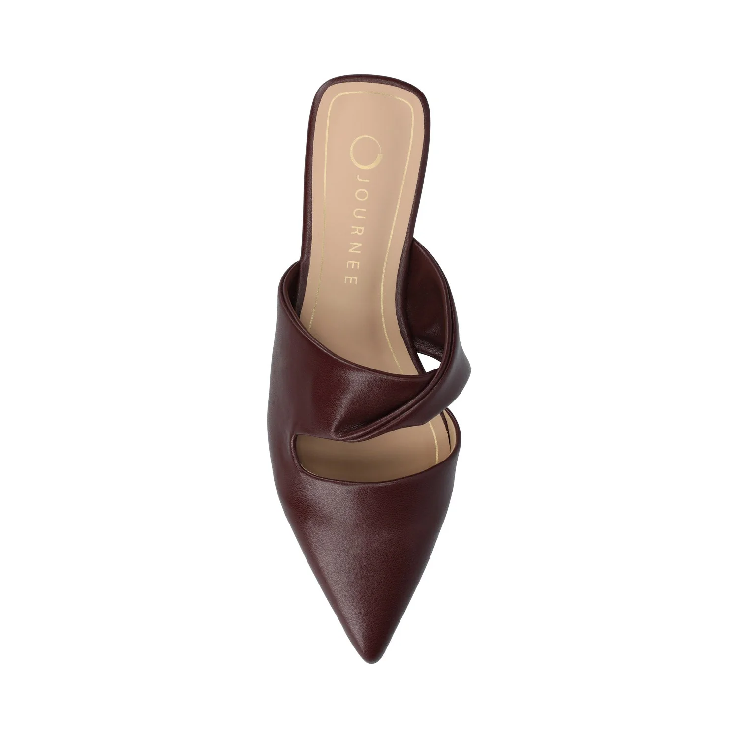 ENNISS MULE FLATS IN VEGAN LEATHER - Oxblood Nubuck - Image 4