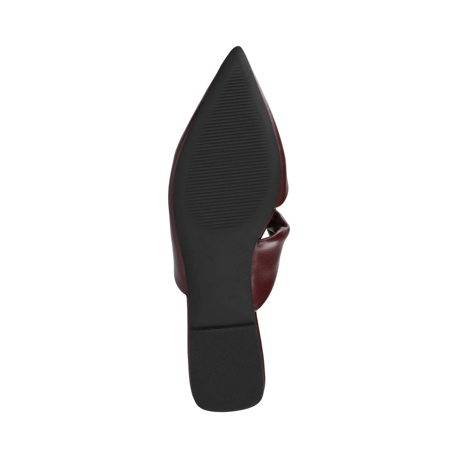 ENNISS MULE FLATS IN VEGAN LEATHER - Oxblood Nubuck - Image 5