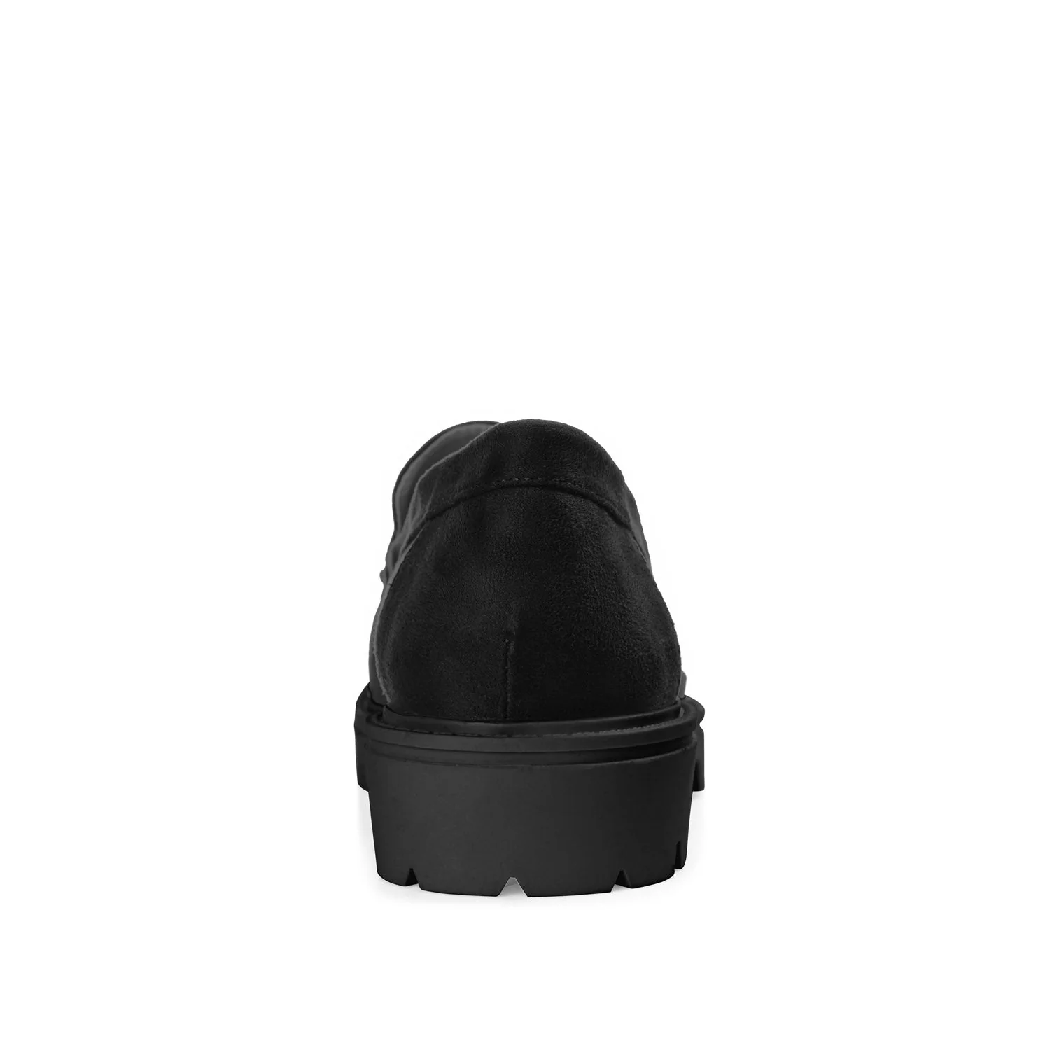 ERIKA LOAFER FLATS IN FAUX SUEDE - Black Faux Suede - Image 7
