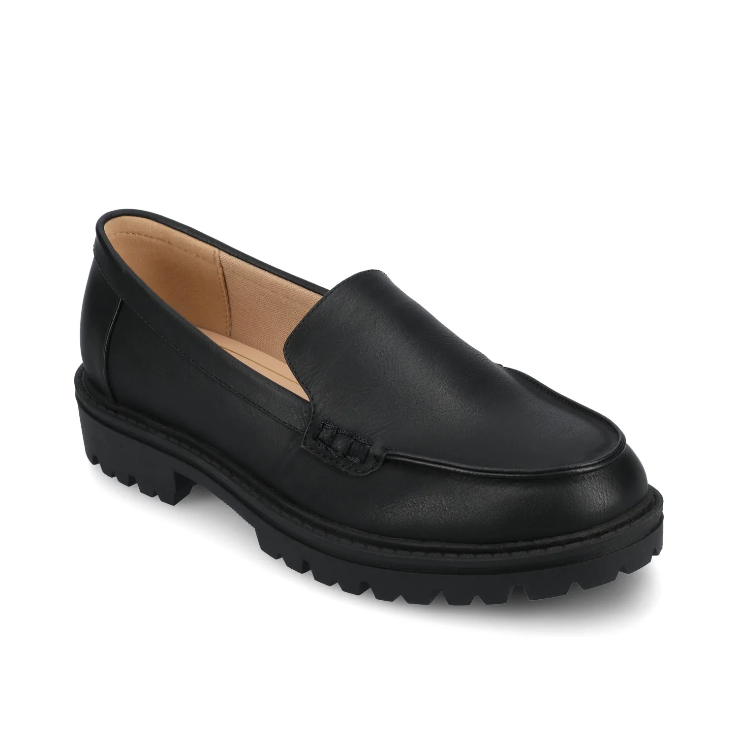 ERIKA SLIP ON LOAFER - Black PU - Image 2