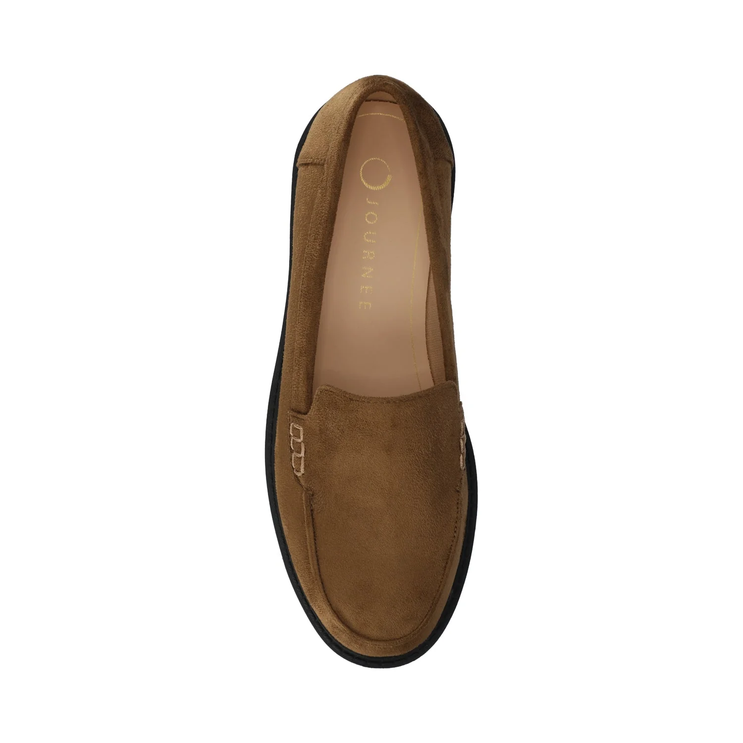 ERIKA SLIP ON LOAFER IN WIDE - Chocolate Faux Suede - Image 6