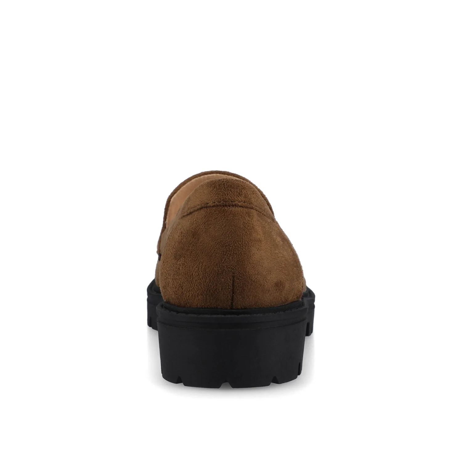 ERIKA SLIP ON LOAFER IN WIDE - Chocolate Faux Suede - Image 8