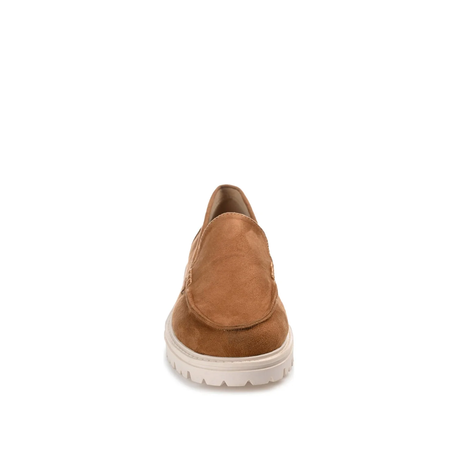 ERIKA LOAFER FLATS IN FAUX SUEDE - Tan Faux Suede - Image 5