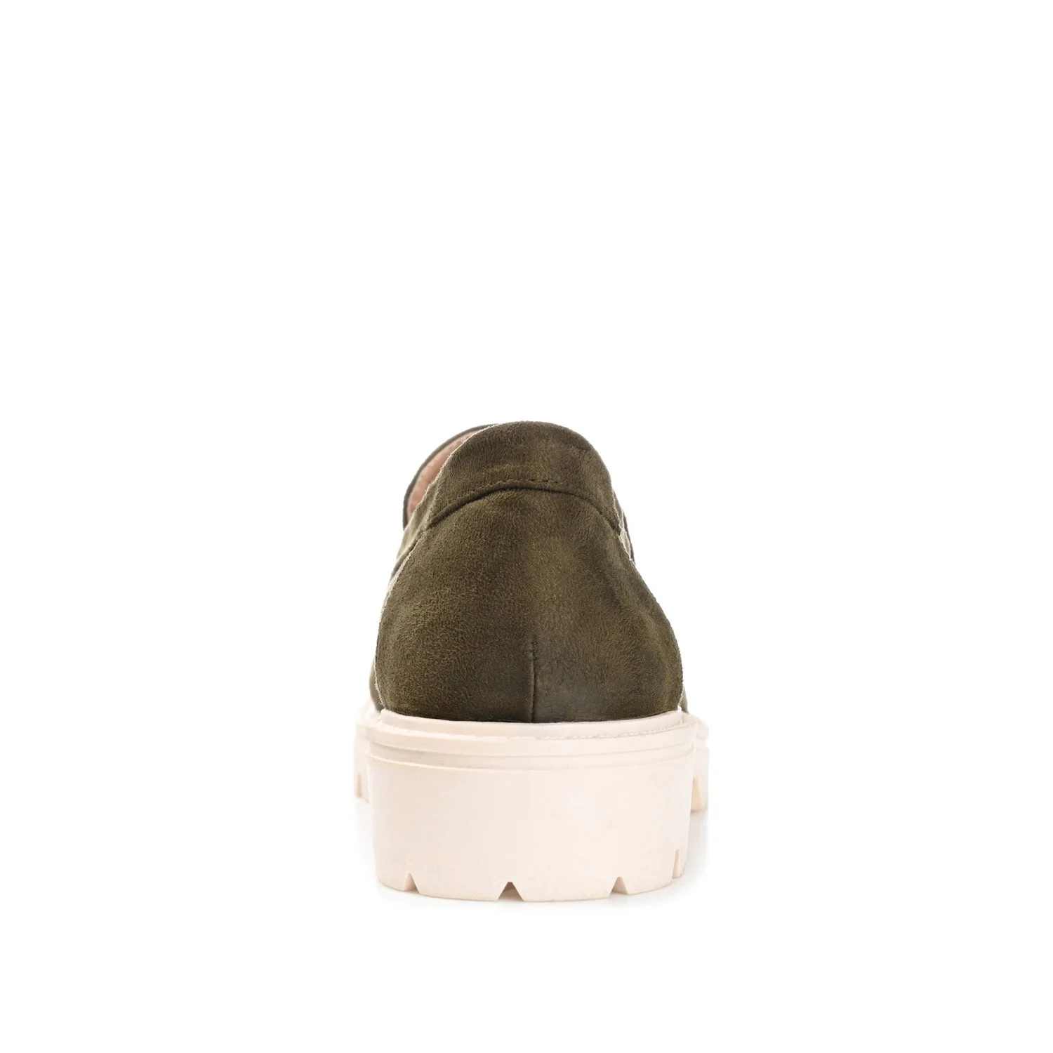 ERIKA FAUX SUEDE LOAFER FLAT IN WIDE - Olive Faux Suede - Image 7