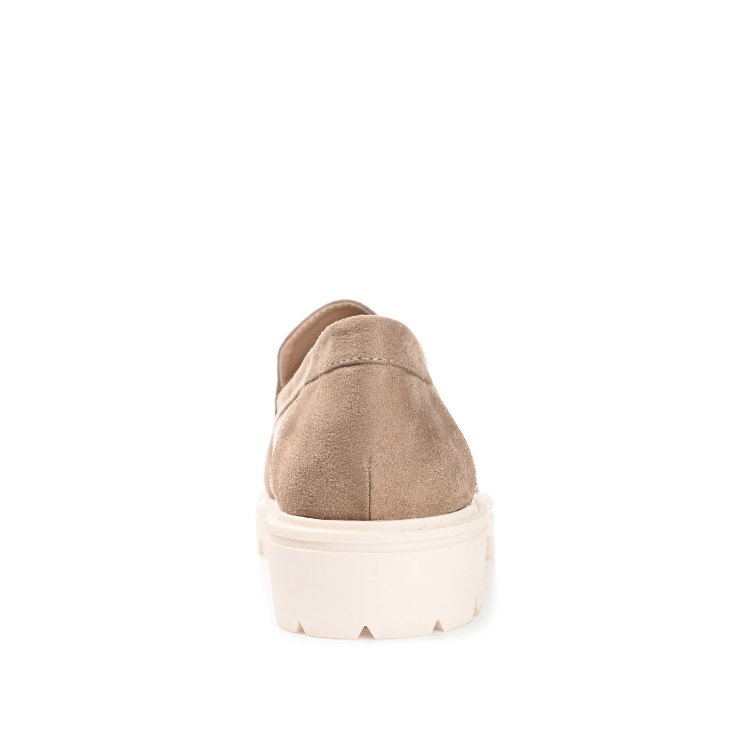 ERIKA FAUX SUEDE LOAFER FLAT IN WIDE - Taupe Suede - Image 7