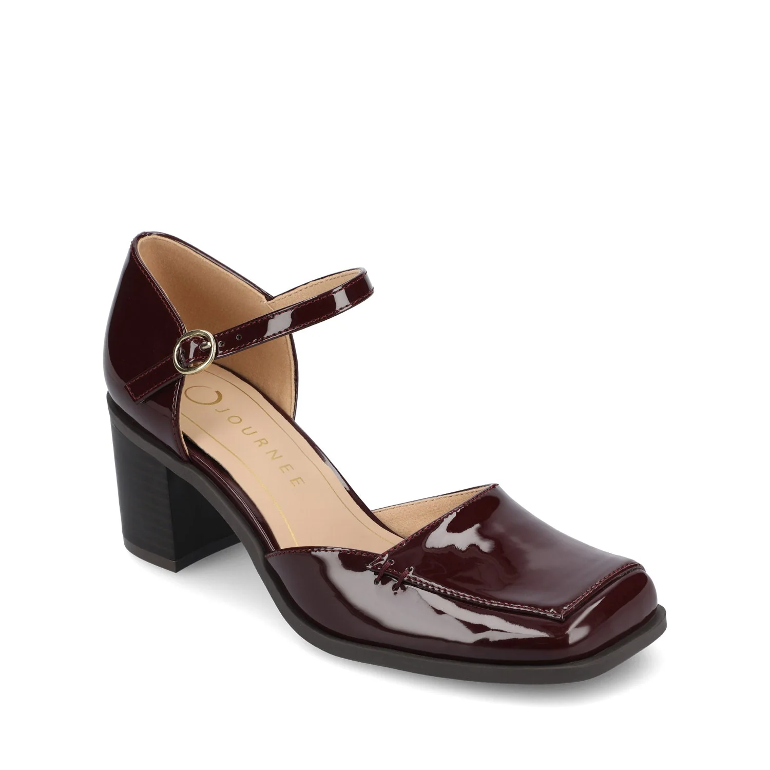 EVANGELINE PATENT HEELS IN WIDE - Patent Chocolate - Image 2