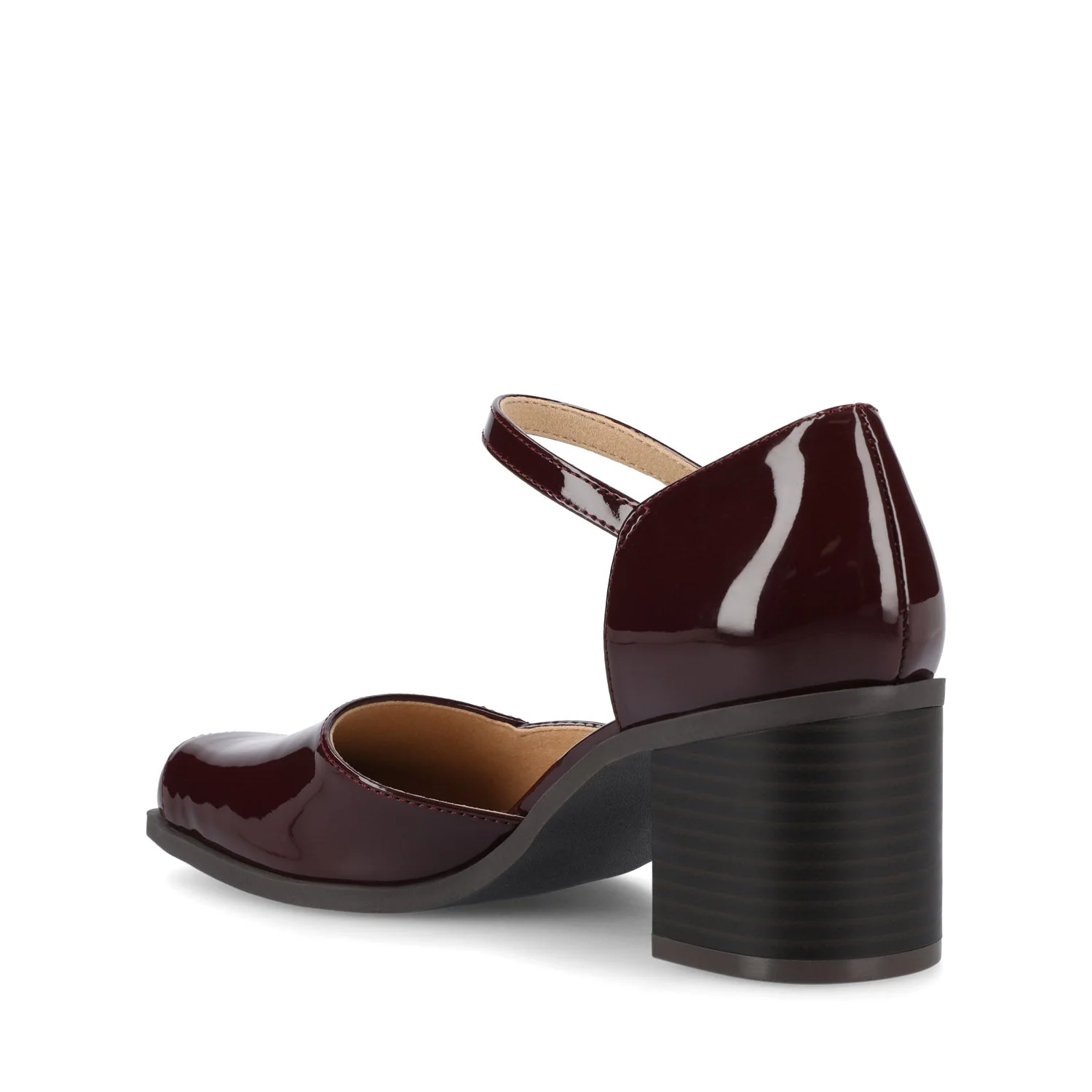 EVANGELINE PATENT HEELS IN WIDE - Patent Chocolate - Image 3