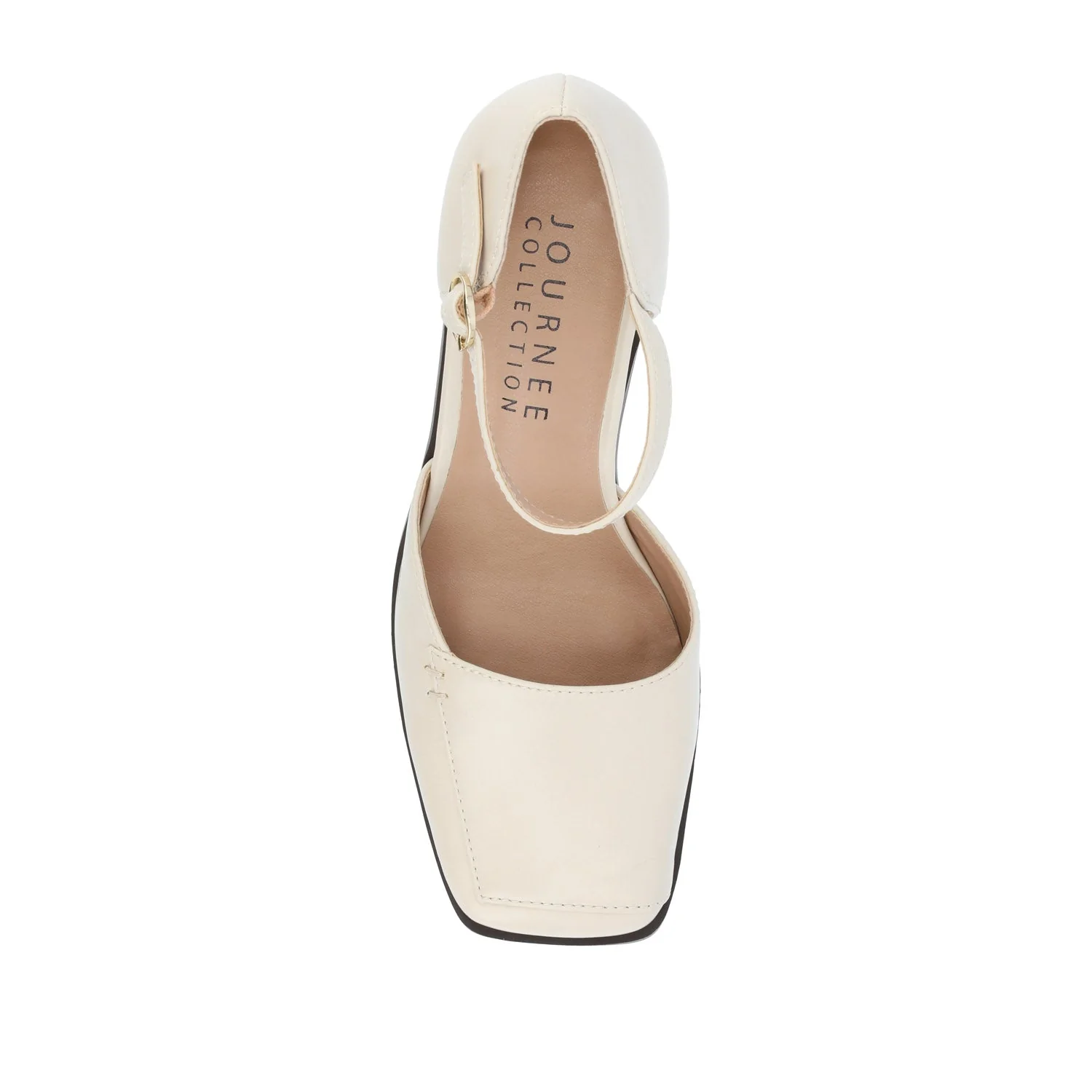EVANGELINE D'ORSAY HEELS IN VEGAN LEATHER - Beige PU - Image 6