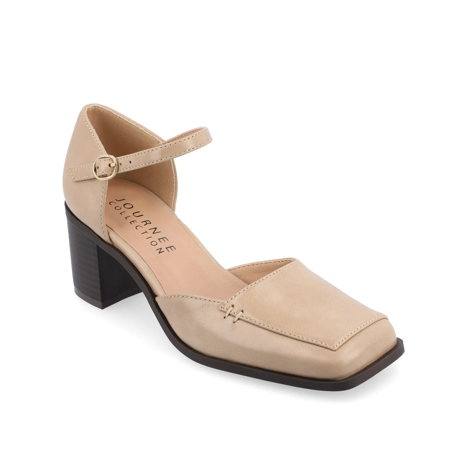 EVANGELINE D'ORSAY HEELS IN VEGAN LEATHER - Tan PU - Image 2