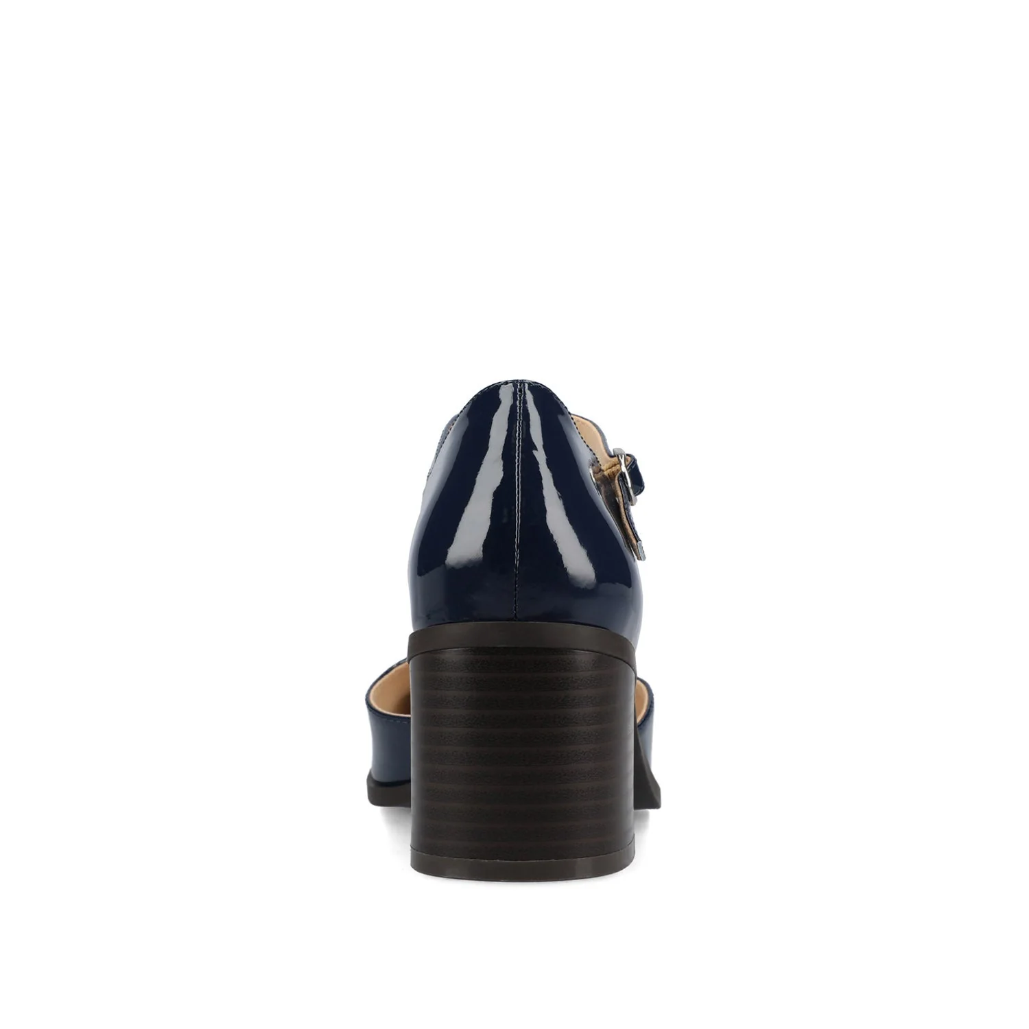 EVANGELINE BLOCK D'ORSAY HEELS IN PATENT - Patent Navy - Image 7