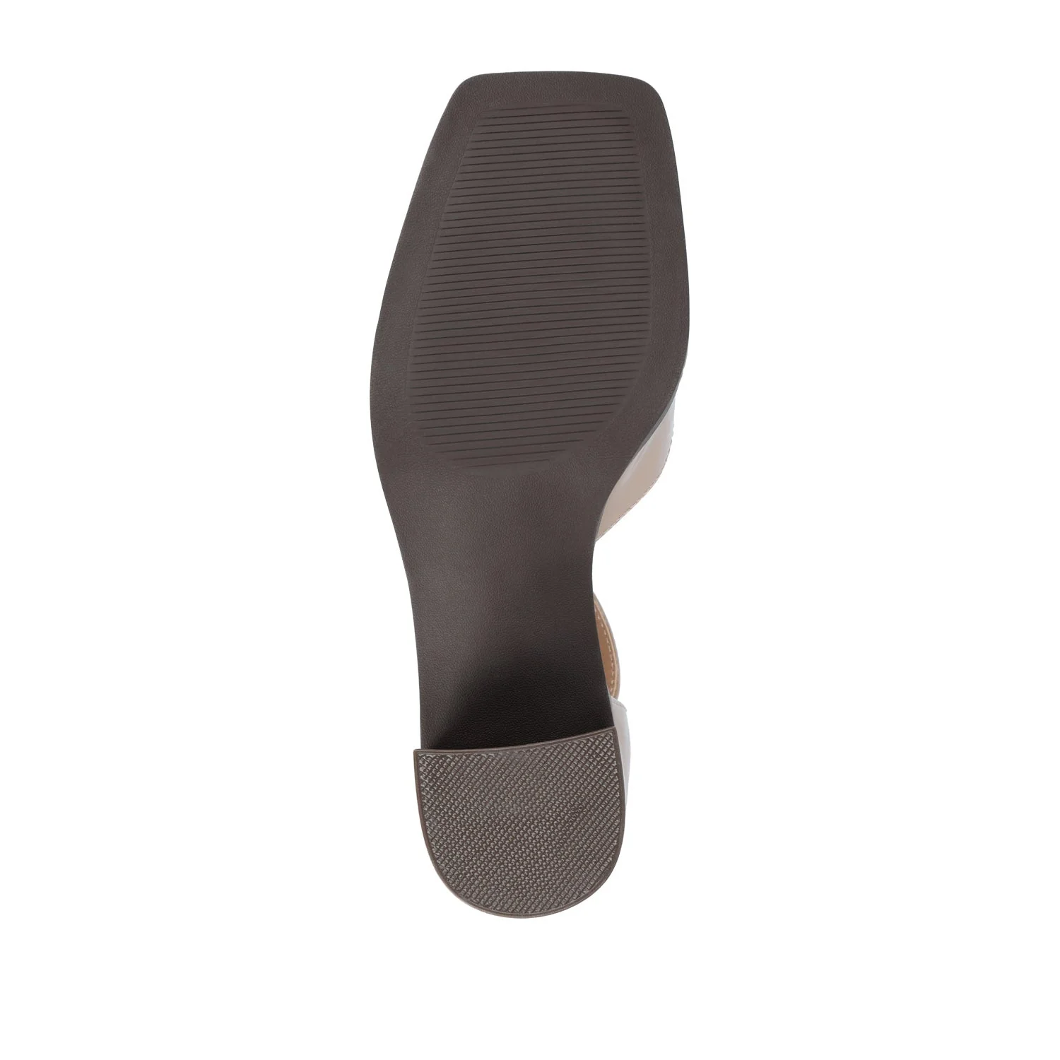 EVANGELINE BLOCK D'ORSAY HEELS IN PATENT - Patent Taupe - Image 8