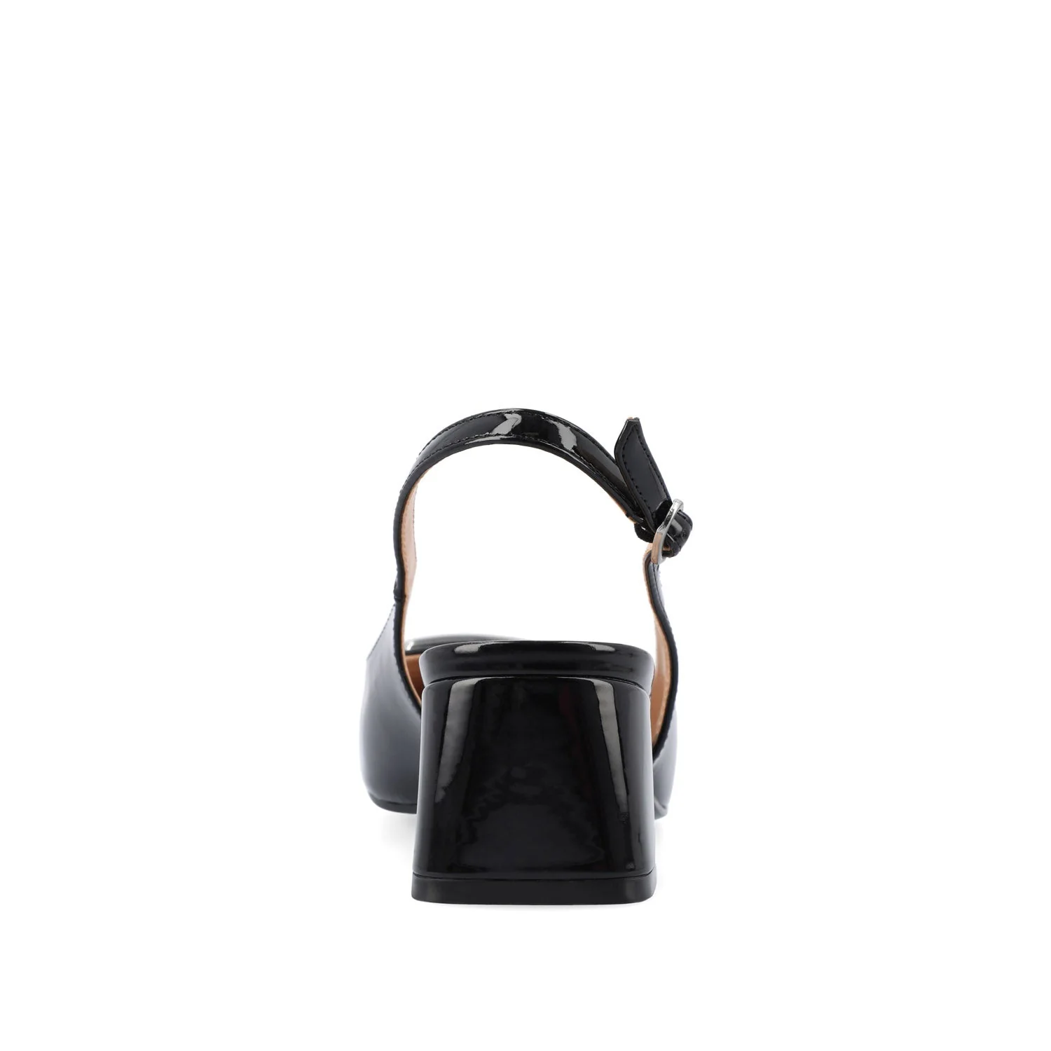 EVERLEE SLINGBACK PUMP HEELS IN VEGAN LEATHER - Black - Image 7