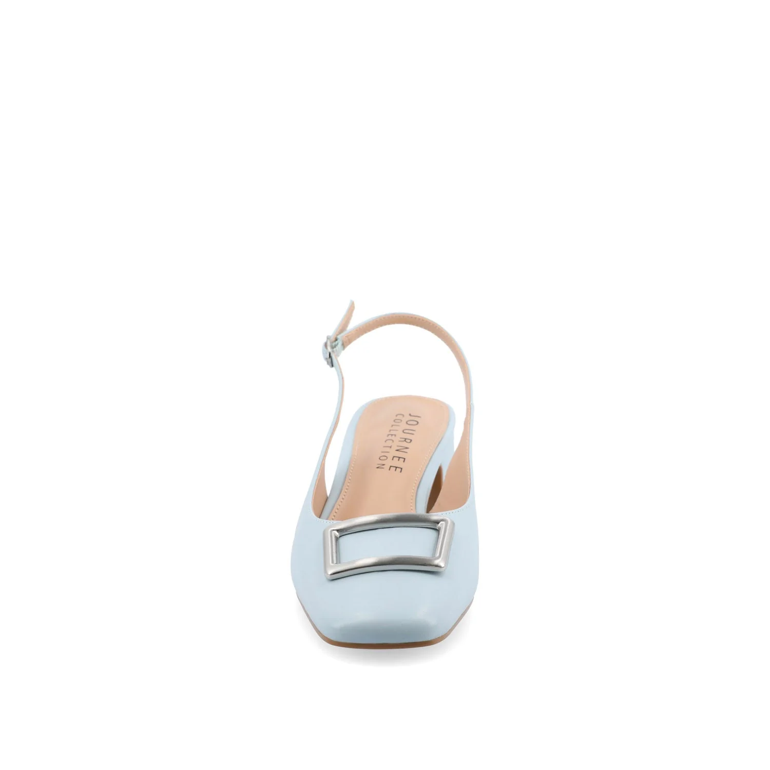 EVERLEE SLINGBACK PUMP HEELS IN VEGAN LEATHER - Blue - Image 5