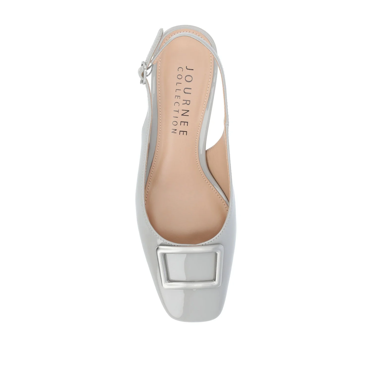 EVERLEE SLINGBACK PUMP HEELS IN VEGAN LEATHER - Grey - Image 6