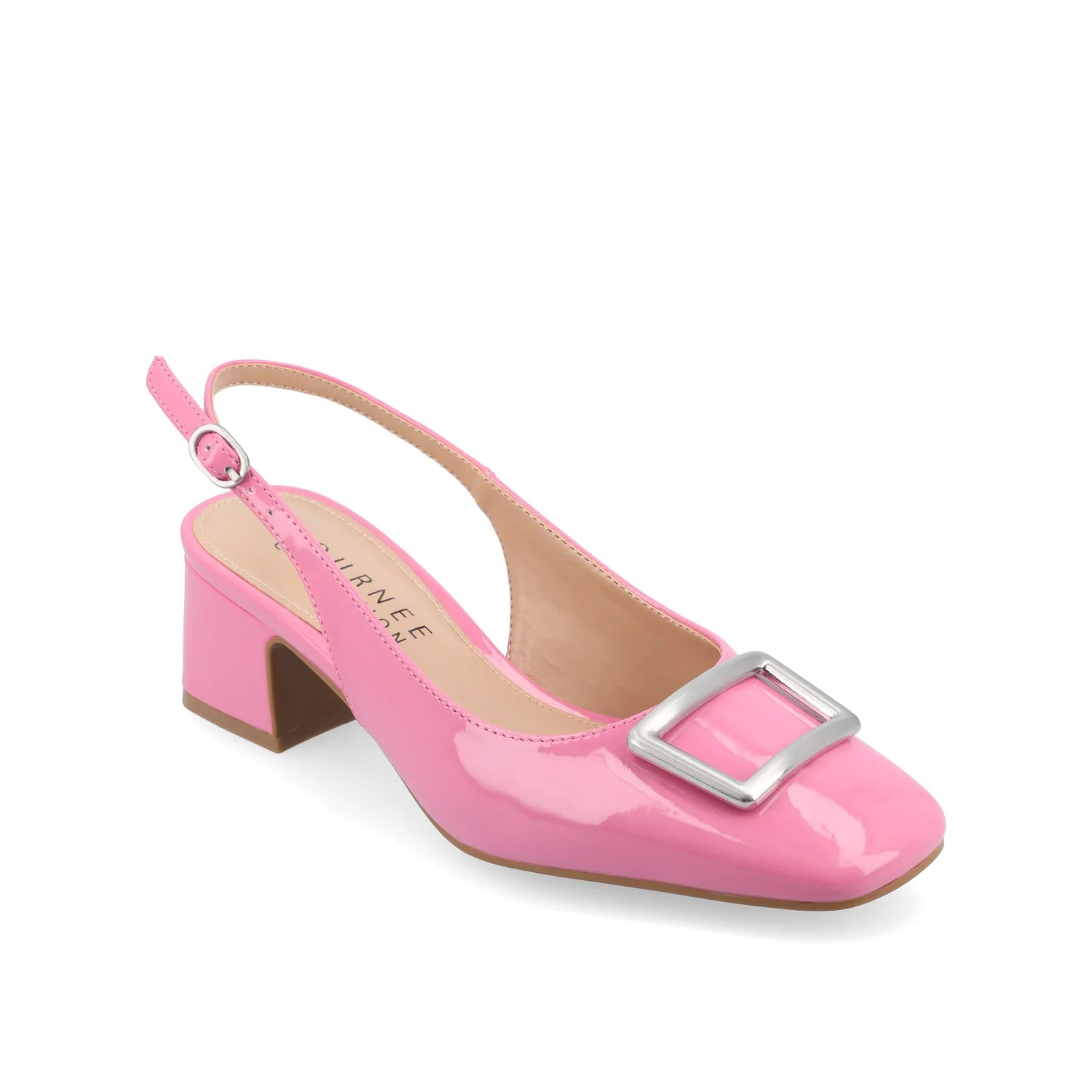 EVERLEE SLINGBACK PUMP HEELS IN VEGAN LEATHER - Pink - Image 2