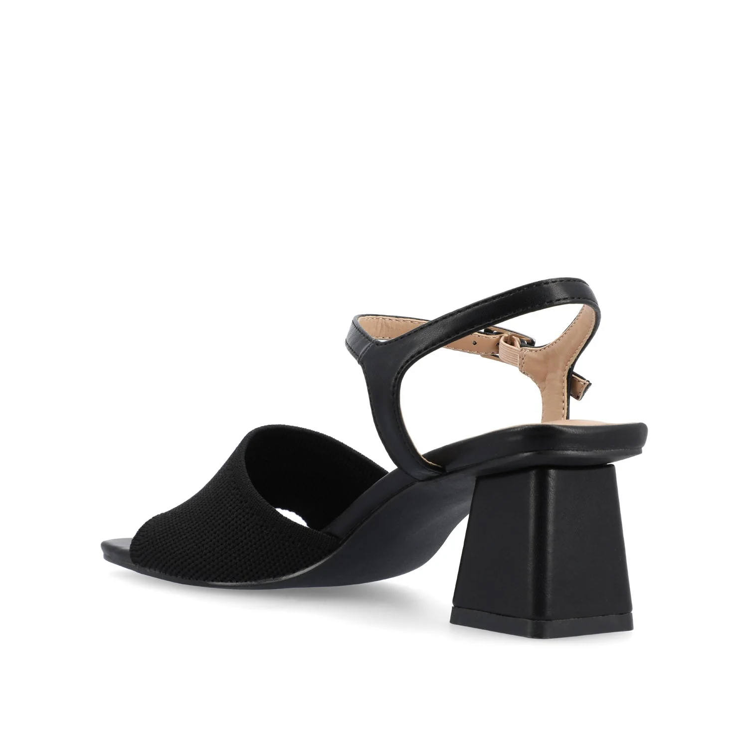 EVYLINN STRAPPY HEELS IN KNIT FABRIC - Black Knit - Image 3