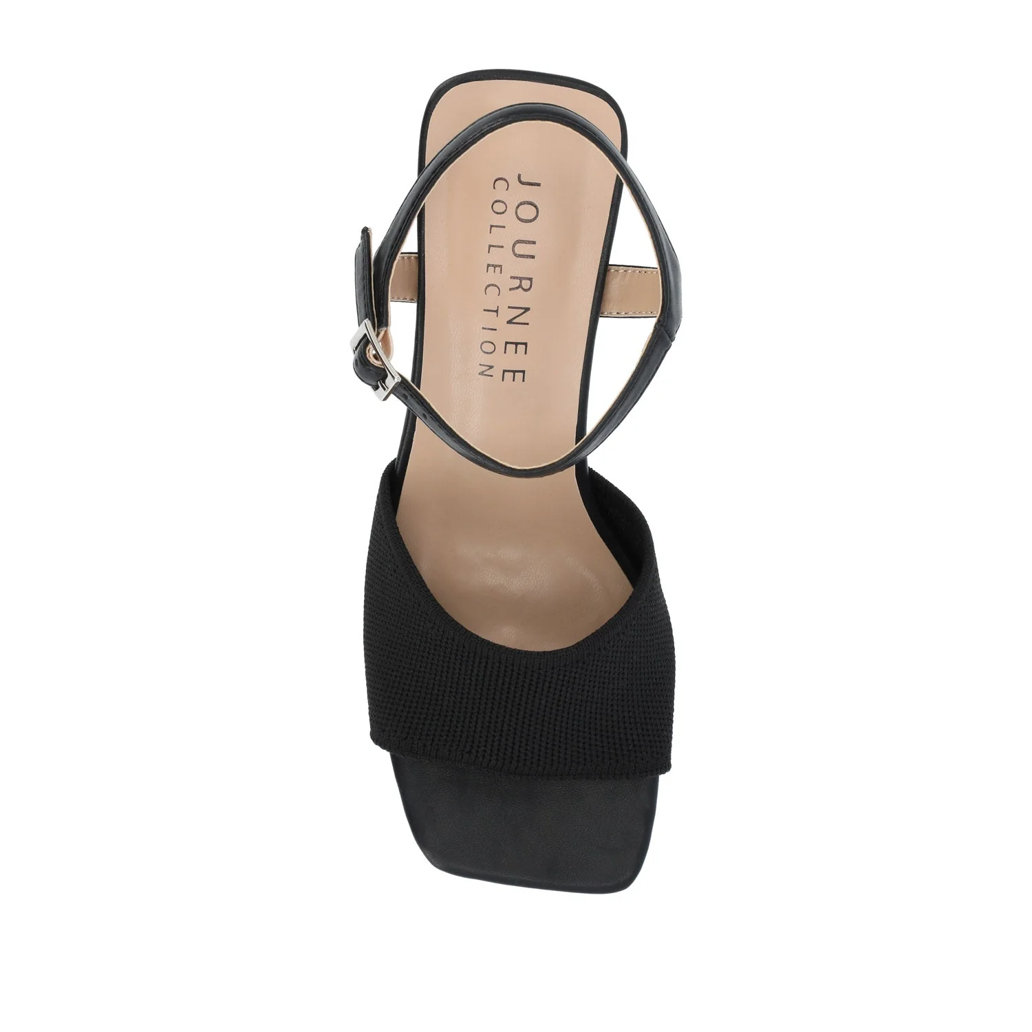 EVYLINN STRAPPY HEELS IN KNIT FABRIC - Black Knit - Image 5