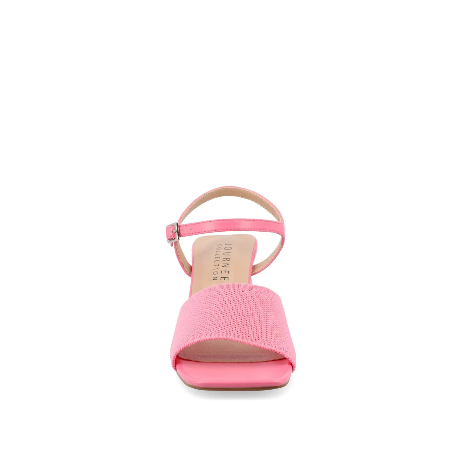 EVYLINN STRAPPY HEELS IN KNIT FABRIC - Pink Knit - Image 5