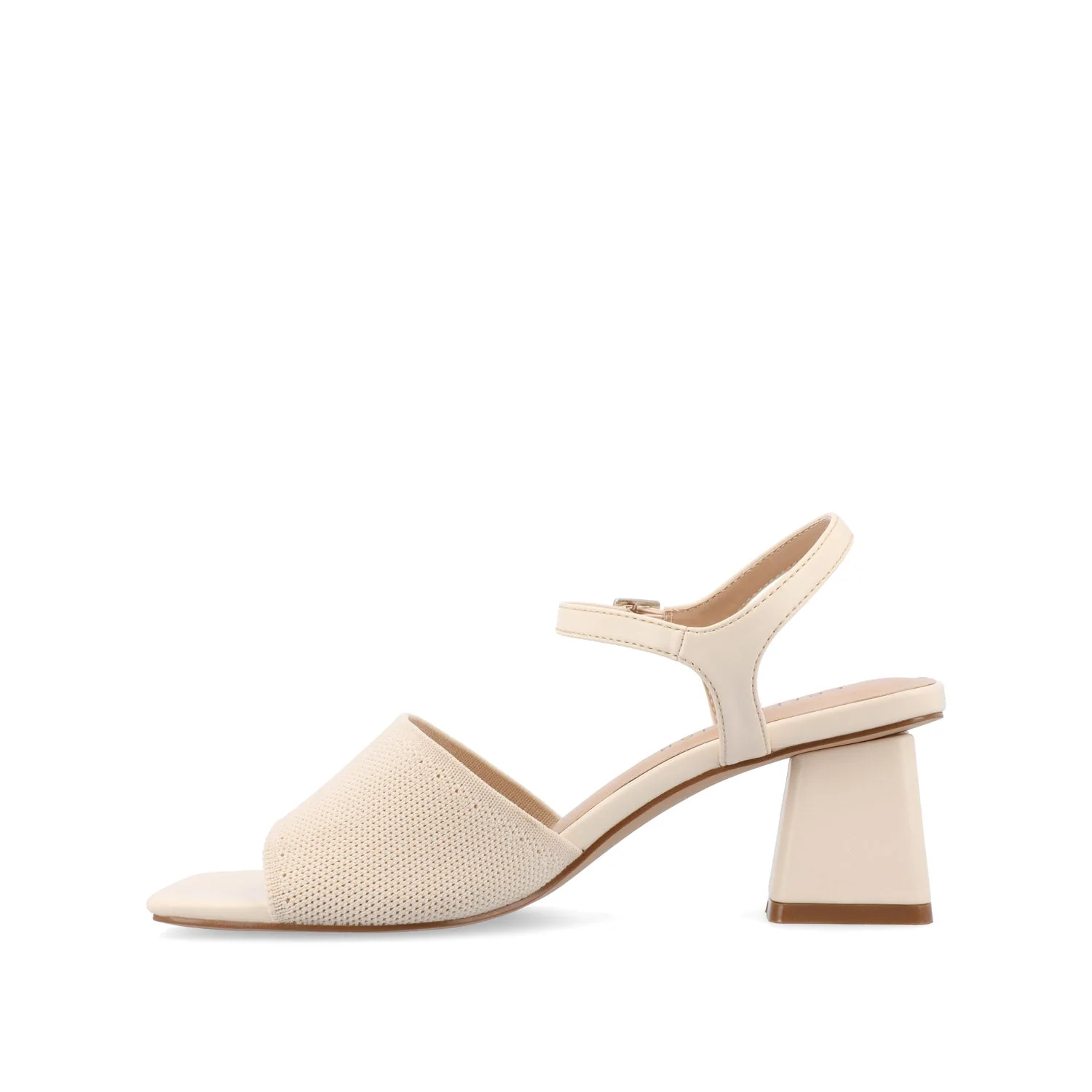 EVYLINN STRAPPY HEELS IN WIDE - Beige Knit - Image 3