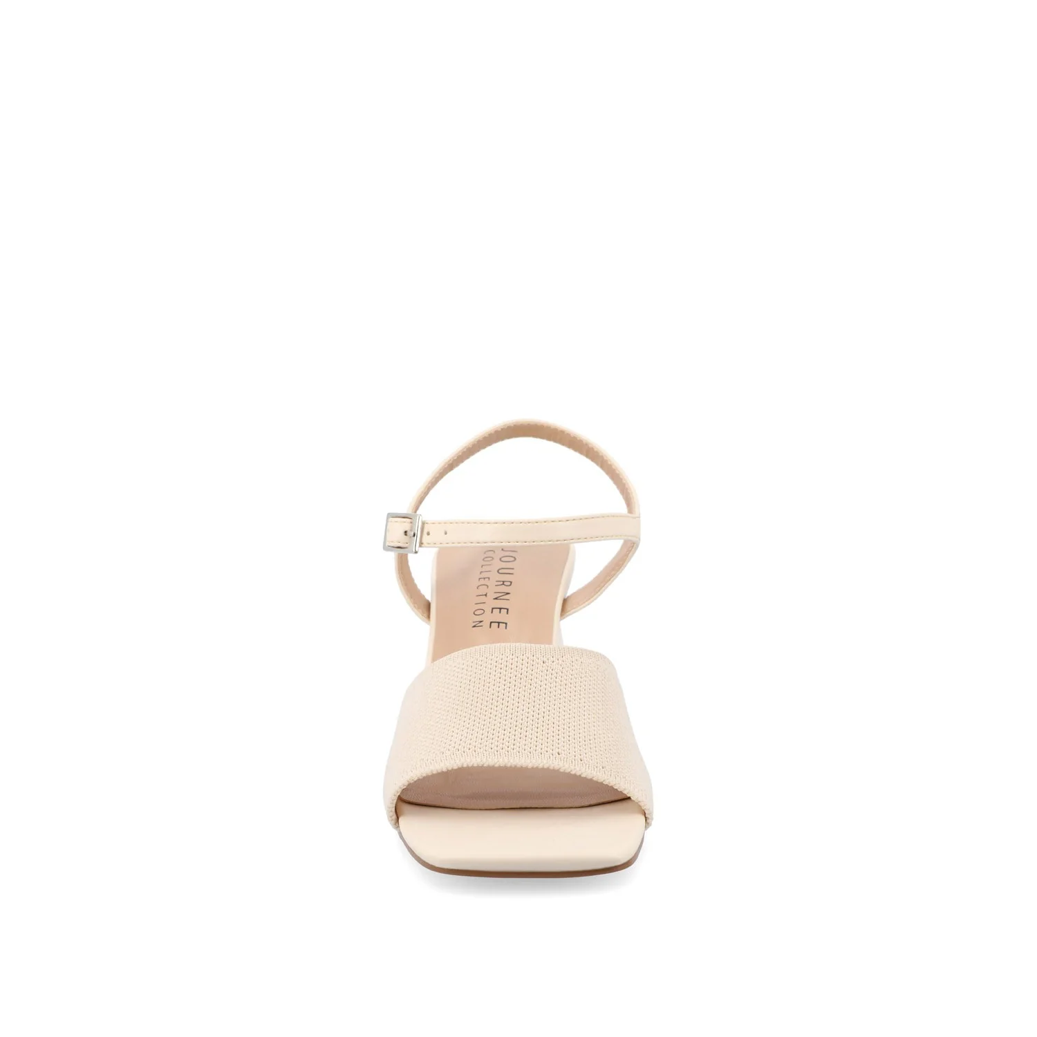EVYLINN STRAPPY HEELS IN WIDE - Beige Knit - Image 5
